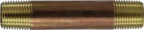 Super Sale Midland Metal 40062 Seamless Pipe Nipple, 1/2 in MPT x 1/2 in MPT, 2 in, Brass