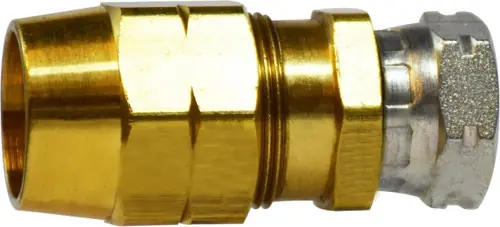 Midland Metal 38358 Connector, 1/2 in Hose x 7/8 in Female ABS, Brass Authentic