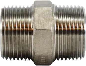 Midland Metal 63728 Hex Nipple, 2 in MPT x 2 in MPT, Stainless Steel Express Delivery