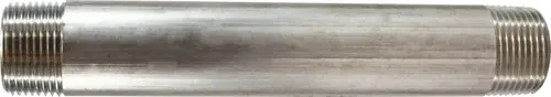 Midland Metal 48090 Welded Pipe Nipple, 3/4 in MPT x 3/4 in MPT, 6 in L, Stainless Steel, SCH 40 Schedule Secure Checkout