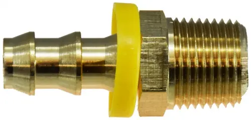 Midland Metal 30204 Straight Adapter, 3/8 in Push-On Hose Barbed x 3/8 in MNPTF, Brass High Quality