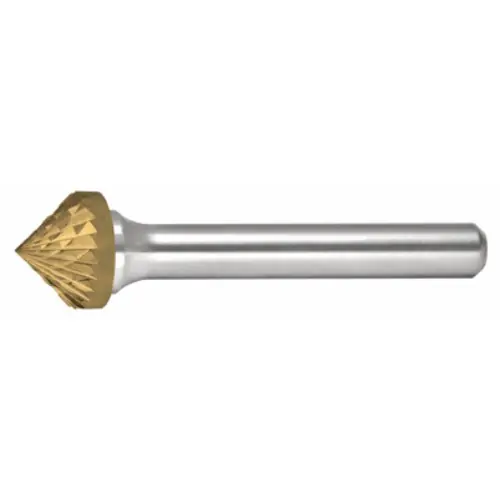 Buy Online Alfa Tools B71324DTN Sk-6 Carbide Burr 90° Cone Double Cut Tin Coated