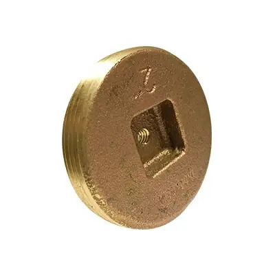 Midland Metal 970707 Tapped Countersunk Cleanout Plug with 1/4-20 Tap, 6 in MPT, Brass Today Only