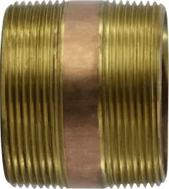 Midland Metal 40205 Seamless Pipe Nipple, 3 in MPT x 3 in MPT, 5 in, Brass Bargain