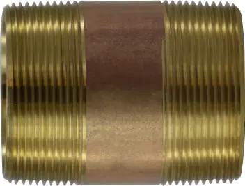 Price Drop Midland Metal 40160 Seamless Nipple, 2 in MPT x 2 in MPT, 2 in, Brass