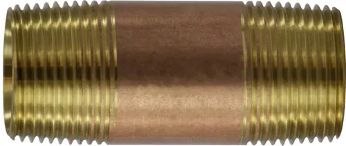 Weekend Sale Midland Metal 40113 Seamless Pipe Nipple, 1 in MPT x 1 in MPT, 10 in, Brass
