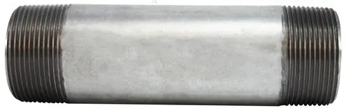 Authentic Midland Metal 56155 Welded Pipe Nipple, 1-1/2 in MPT x 1-1/2 in MPT, 12 in L, Steel, Galvanized, SCH 40 Schedule