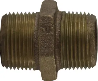 Next Day Delivery Midland Metal 44728 Hex Nipple, 2 in MPT x 2 in MPT, 2-1/2 in, Bronze