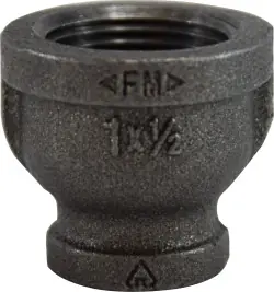 New Arrival Midland Metal 65464 Reducing Coupling, 4 in FPT x 2 in FPT, Iron, Black, 150 lb