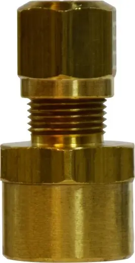 Crafted Midland Metal 38065 Adapter, 1/2 in Tube OD x 3/8 in FNPTF, Brass
