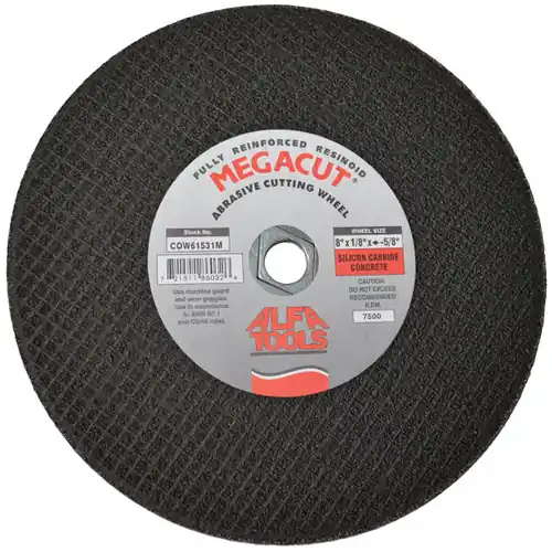 Flash Sale Alfa Tools COW61532M 10 x 1/8" x 5/8" Diameter Cut Off Wheel Silicon Carbide Masonry, 10 Pack