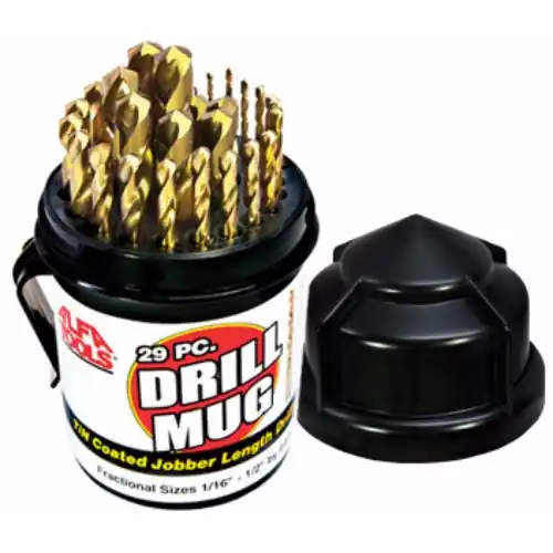 Brand New Alfa Tools J150190TNDM 29 pc .USA Tin Coat Drill Mug Set