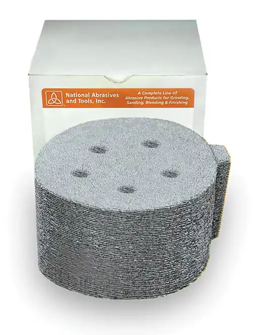 Last Chance Alfa Tools PTSW51805 5" x 5 180G Psa Paper Disc, Silicon Carbide White, Tabbed, 100/Box