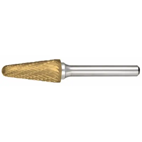 Get Yours Alfa Tools B71281DTN Sl-1 Carbide Burr Taper Cone Radius Double Cut Tin Coated