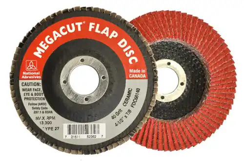 Exclusive Offer Alfa Tools FDC68480N 4-1/2" x 5/8-11 80 Grit Type 27 Ceramic Flap Disc W/Nut, 10 Pack