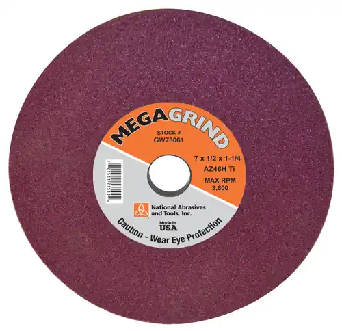 Alfa Tools GW73061 7 x 1/2 x 1-1/4 x 46H Aluminum Oxide Ruby Surface Grinding Wheel Last Chance