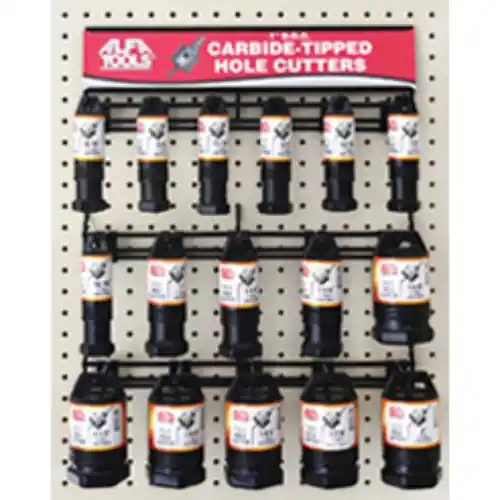 Alfa Tools CHC12316 16 pc 1" Depth Of Cut Carbide Hole Cutter Display Professional Grade