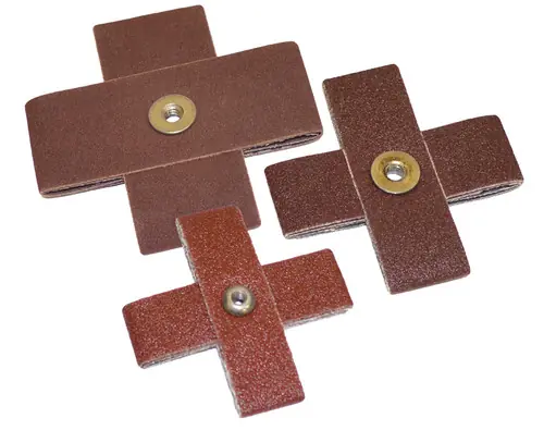 Professional Grade Alfa Tools CP12022 2" x 1" 8-Ply 60 Grit Aluminum Oxide Cross Pad, 100 Pack