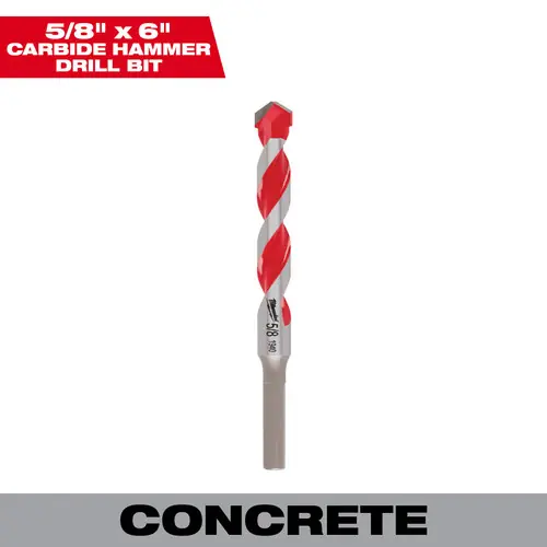 Milwaukee Tool 48-20-9040 5/8" x 4" x 6" Carbide Hammer Drill Bit with POWER TIP, 3 Pack Big Sale
