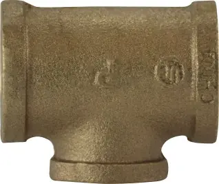 While Supplies Last Midland Metal 44315 Reducing Tee, 1-1/2 in FPT x 1-1/2 in FPT x 1/2 in FPT, Bronze