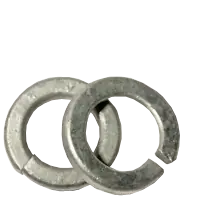 1" Regular Split Lock Washers, Hot-Dipped Galvanized HDG, Qty 100 Final Sale