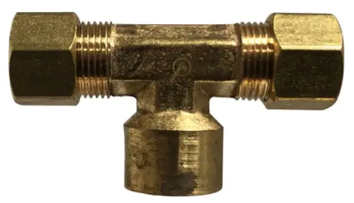 AMC 700078-0602 Branch Tee, 3/8 in Compression x 3/8 in Compression x 1/8 in FNPTF, Brass Hot Deal