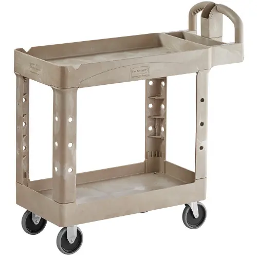 Final Sale RUBBERMAID Utility Cart,500 lb. Load Cap.,PE FG450088BEIG