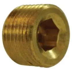 Price Drop AMC 706115-04 Countersunk Hex Plug, 1/4 in MNPTF, Brass