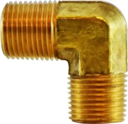 Best Price AMC 706130-04 90 deg Barstock Elbow, 1/4 in MIP x 1/4 in MIP, Brass