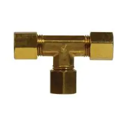 Grab Now AMC 700064-10 Tee, 5/8 in Compression x 5/8 in Compression x 5/8 in Compression, Brass