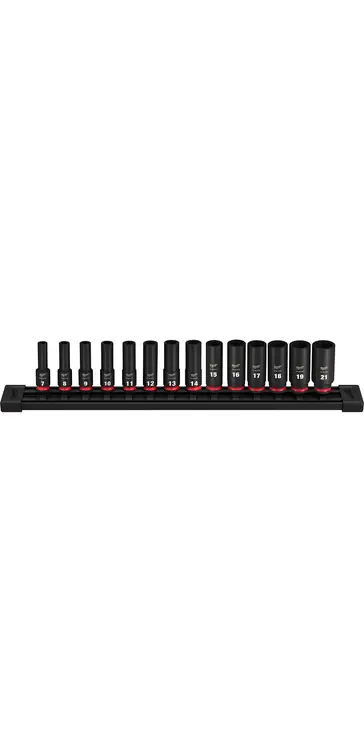 Secure Checkout Milwaukee Tool 49-66-7008 14PC SHOCKWAVE Impact Duty 3/8" Drive Metric Deep 6 Point Socket Set