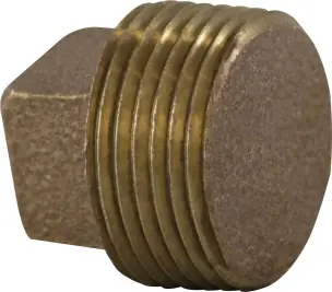 Midland Metal 44681 Solid Square Head Plug, 4 in MPT, Bronze Professional Grade