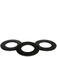 Reduced Price 1 3/8" SAE Flat Washers, Plain Finish, Medium Carbon Steel, Thru-Hardened, Made in USA, Qty 10