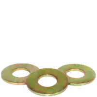 3/4" SAE Flat Washers, Zinc-Yellow Cr+6, Medium Carbon Steel, Thru-Hardened (Imported), Qty 50 Weekend Sale