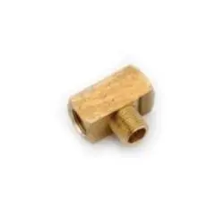 Top Pick AMC 706131-04 Barstock Tee, 1/4 in FPT x 1/4 in MPT x 1/4 in FNPT, Brass