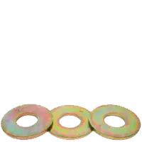 Reduced Price 9/16" USS Flat Washers, Zinc-Yellow Cr+6, Medium Carbon Steel, Thru-Hardened (Import), Qty 100