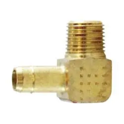 AMC 07069-0204P 90 deg Double Barb Mini Elbow, 1/4 in Tube OD x 1/4 in MIP, Brass Shop Now