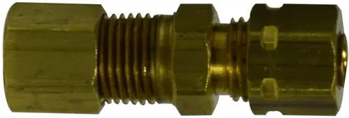Midland Metal 27180 Adapter with 27003 Self-Align Sleeve, 1/4 in Compression x 1/4 in MIP, Brass Clearance