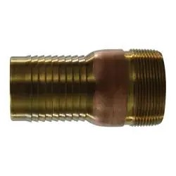 Hot Picks Buchanan Rubber CNT-300-B Combination King Nipple, 3 in Hose Barbed x 3 in MPT, Brass