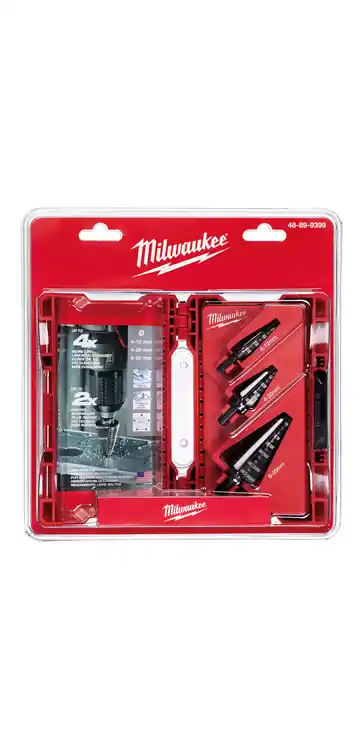 Milwaukee Tool 48-89-9399 Milwaukee Jam-Free Metric Step Drill Bit Set - 3Pc Top Pick