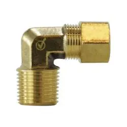 AMC 700069-0408 90 deg Elbow, 1/4 in Compression x 1/2 in MNPTF, Brass Shop Now