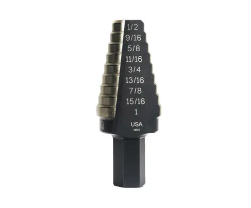 IRWIN UNIBIT Step Drill Bit,Cobalt,8 Sizes,9/16-1 In. 10220cb One Day Deal