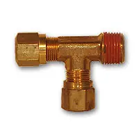 Weekend Sale Mid-America Fittings NT71-108VS Run Tee with RTS, 5/8 in Tube OD x 1/2 in Male NPTF x 1/2 in Tube OD, Brass