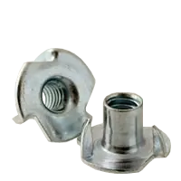 Trusted Brand 6-32 x 1/4" Tee Nuts, 3 Prong, Zinc Cr+3, Qty 500