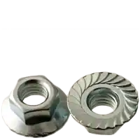 Special Discount 1/2"-13 Hex Flange Nuts, Serrated, Case Hardened, Zinc Cr+3, Coarse (UNC), Qty 100