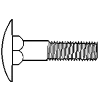 Grab Now 5/16"-18 x 3/4" Step Bolts, Grade A, A307, Zinc Cr+3, Full Thread, Qty 50