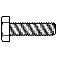 3/8"-16 x 1" Hex Tap Bolts, Grade A, A307, Hot-Dipped Galvanized HDG, Full Thread, A307, Qty 50 Premium
