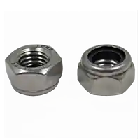 Crafted M6-1.00 Nylon Insert Lock Nuts, A4-80 Stainless Steel, Coarse (UNC), DIN 985, Qty 100