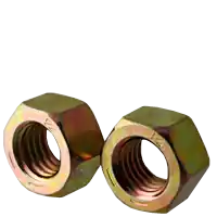 Must Have 7/16"-14 Finished Hex Nuts, Zinc-Yellow Cr+6, Grade 8, Coarse (UNC), Medium Carbon Steel, Qty 100