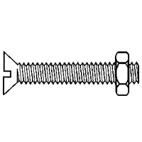 5/32"-32 x 1 1/4" Stove Bolts w/ Machine Screw Nut, Slotted Flat Head, Zinc Cr+3, Qty 100 Popular